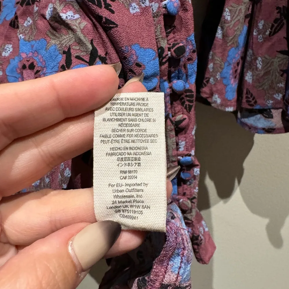 boho style floral tunic size small - Image 4