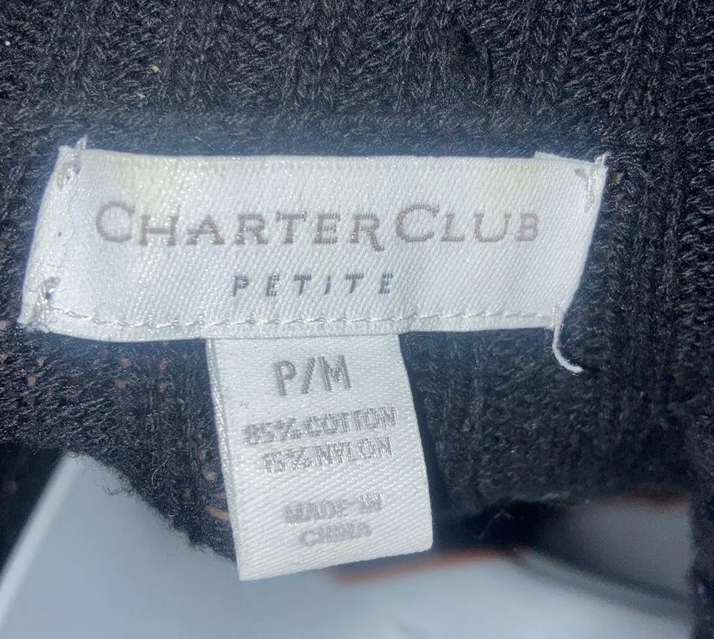 Black Charter Club Turtleneck Sweater Size MP - Image 6