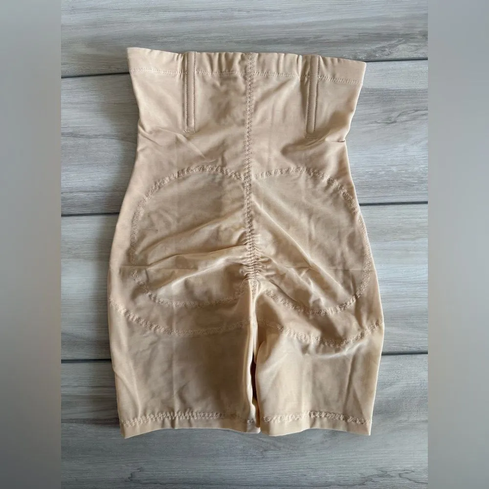 Brabic Adjustable Front Buckle Pleated Tummy Control Shapewear Nude S NWT IN PKG Tan - Image 6