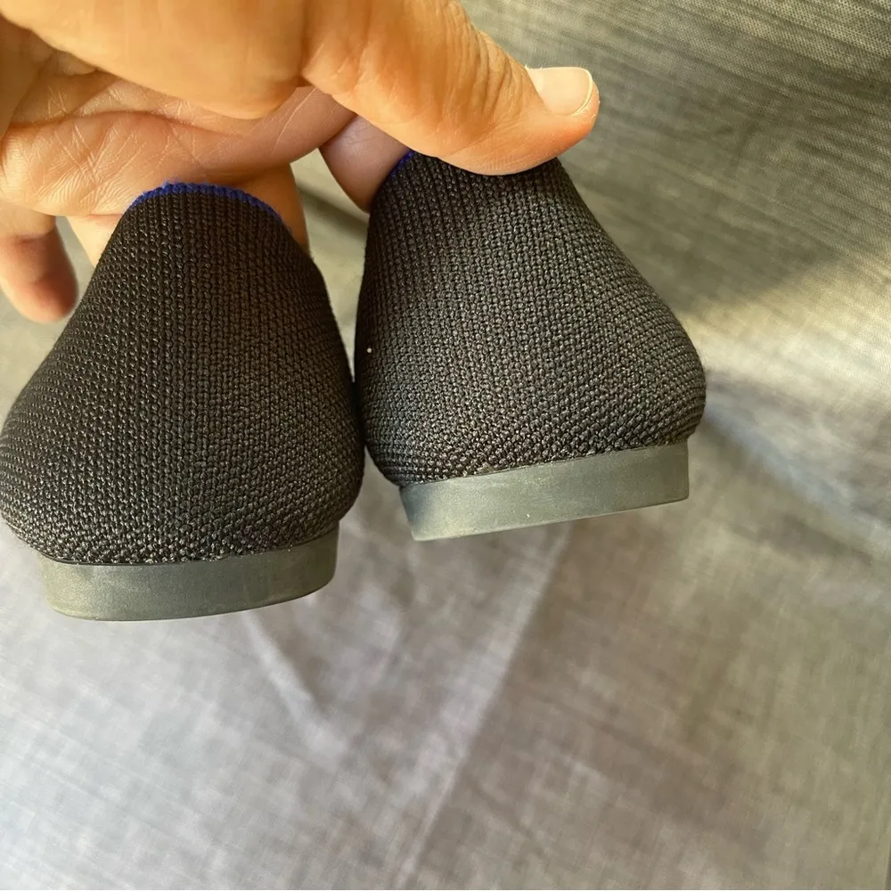 Rothy’s the point in black solid flats SZ W9 - Image 3