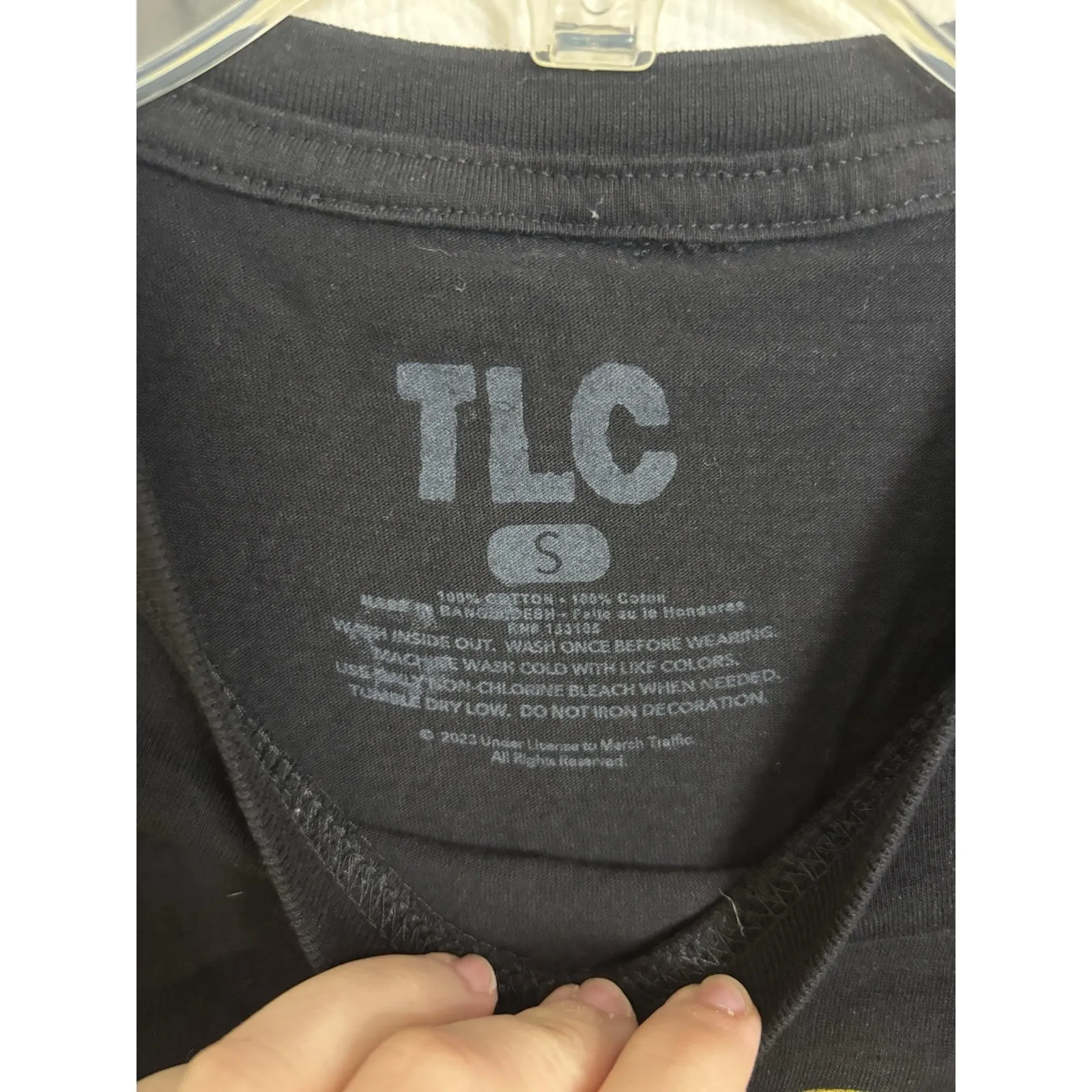 TLC No Scrubs Black Short Sleeve Graphic Band T - Image 3
