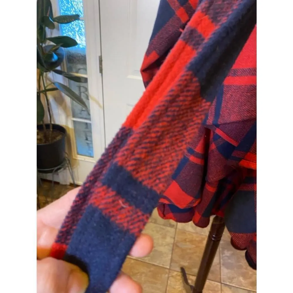 Favlux red & navy blue cascade jacket with belt size S - Image 4