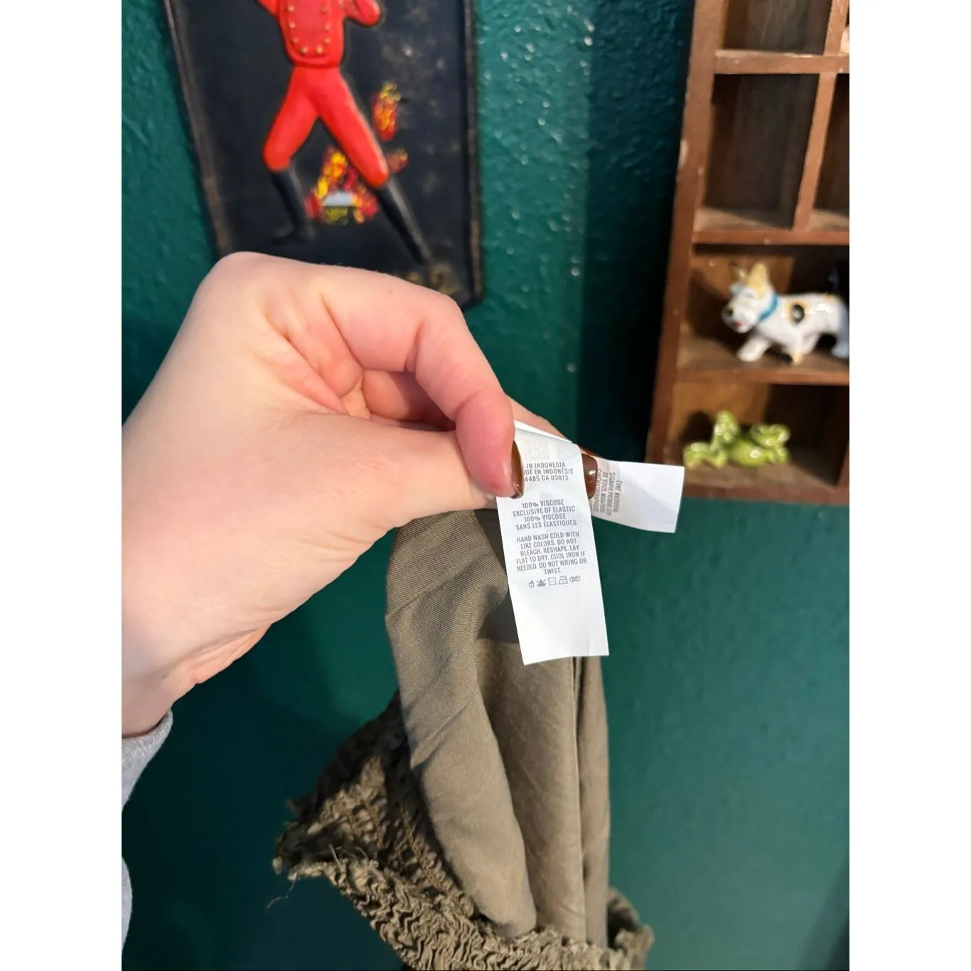 Aerie NWT Sz Large Green High Rise Satin Viscose Midi Skirt Fairy - Image 3