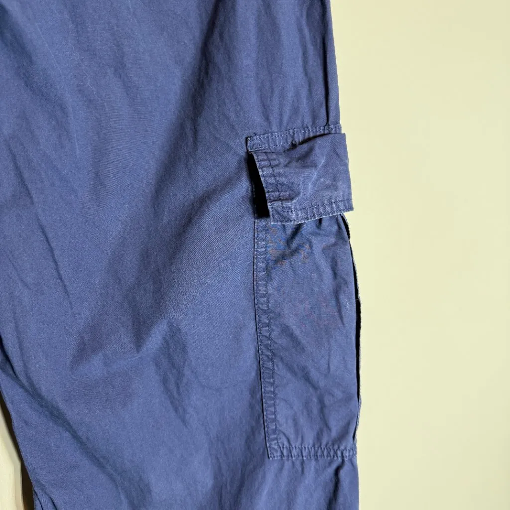 Aerie Avenue Baggy Cargo Pant Women's Small Blue Loose Poplin Adjustable Sporty - Image 15