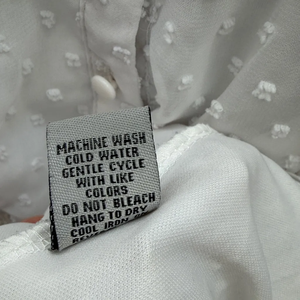 J for Justify White Swiss Dot Smocked Waist Mini Dress Juniors XL - Image 13