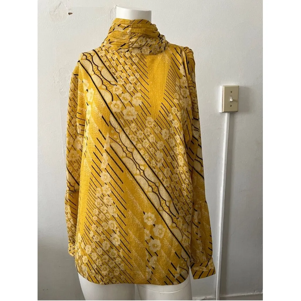 ba&sh women's floral Otello top size 1 preppy bow French whimsical bell sleeve - Image 2