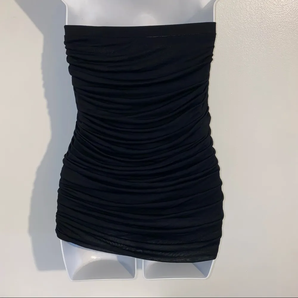 fitted Ruched black sleeveless/Tube Top Size Small- NEW - Image 12