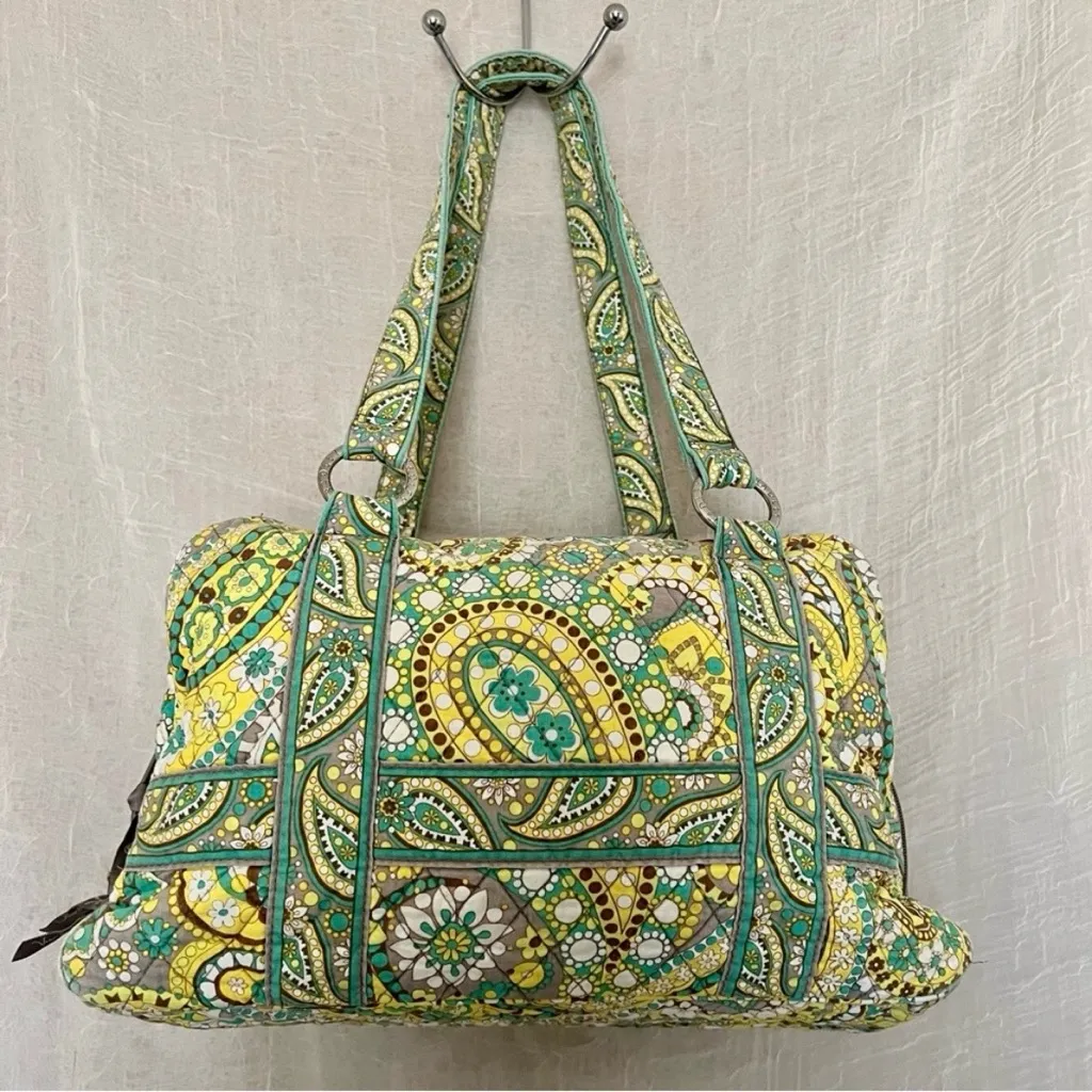 Vera Bradley Shoulder Duffle Bag, Lemon Parfait, Wallet & Purse Set, Vintage Y2K - Image 3