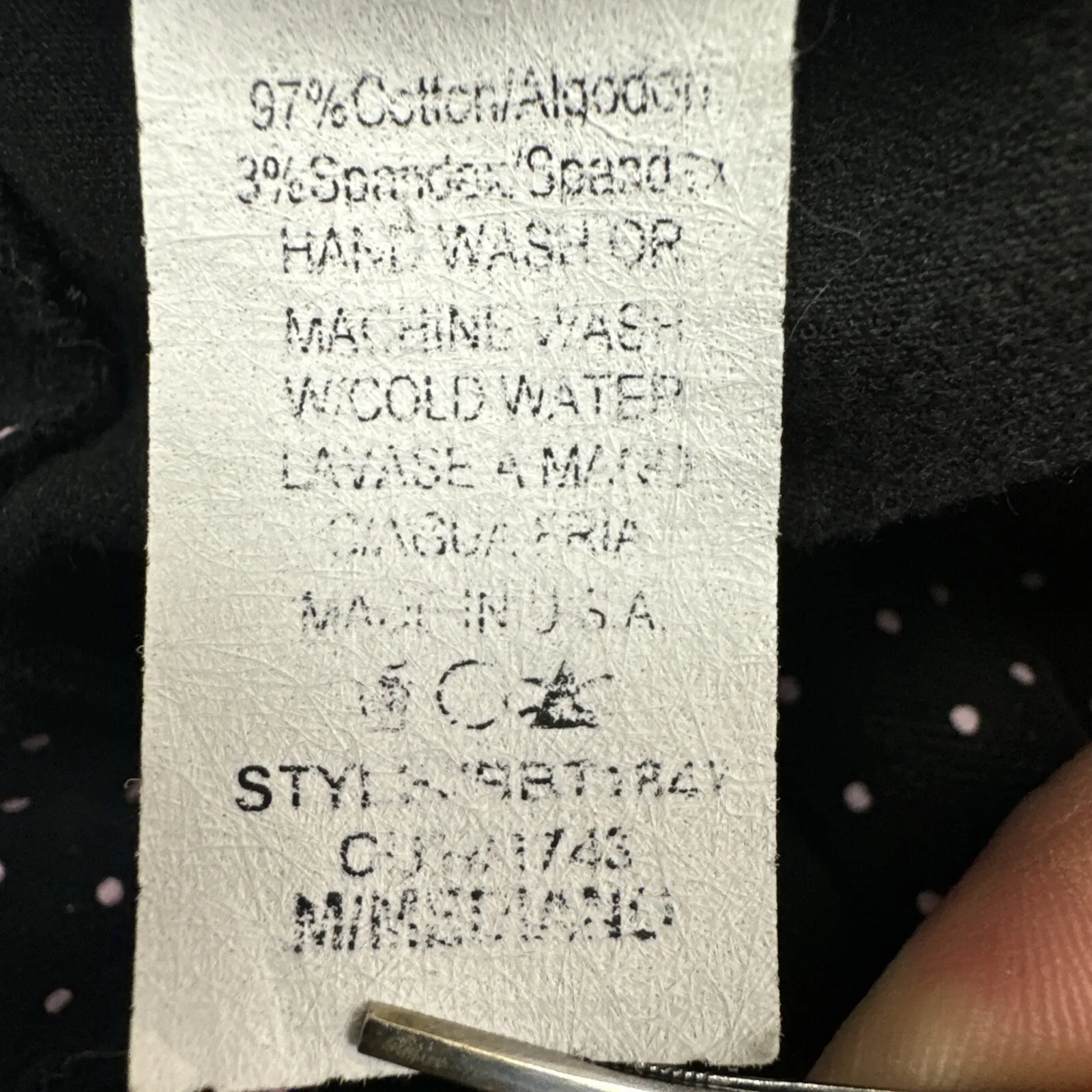 Betty B. Women's Black‎ Pink Dotted Crop Blazer [Size Small] Made In USA VTG Black - Image 4