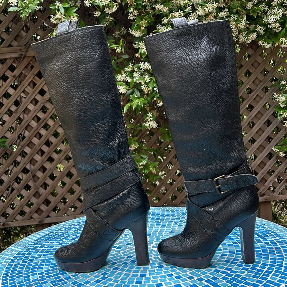 L'Autre Chose Leather Boots in Black. Size 34.5 (IT) ♥︎ Black - Image 5