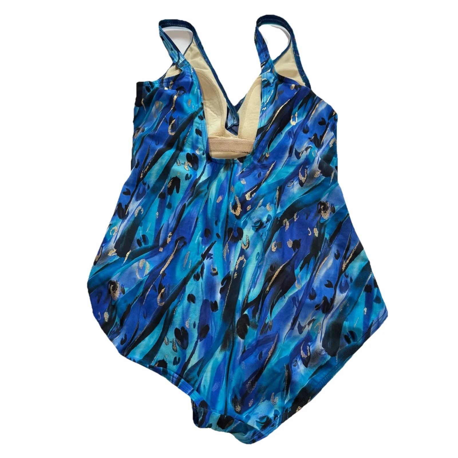 Miraclesuit Blue Oceanus One Piece Swimsuit In Animal Magnetism Size 16 - Image 5