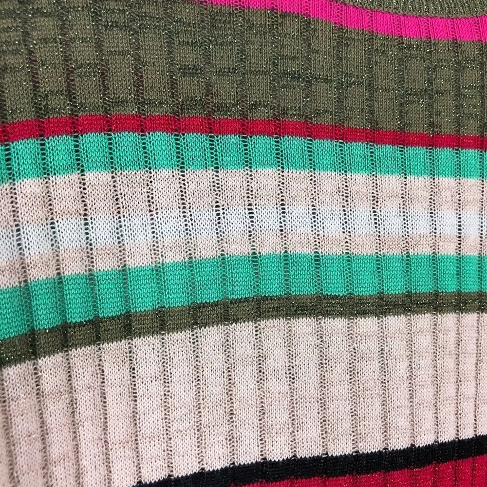 Juicy Couture Sparkle Multi Stripe Ribbed Long Sleeve Sweater - Image 8