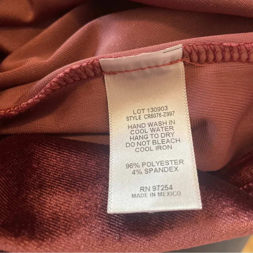 One Clothing Los Angeles Burgundy￼ Velvet Jumper Romper XS With Side Tie - Image 15