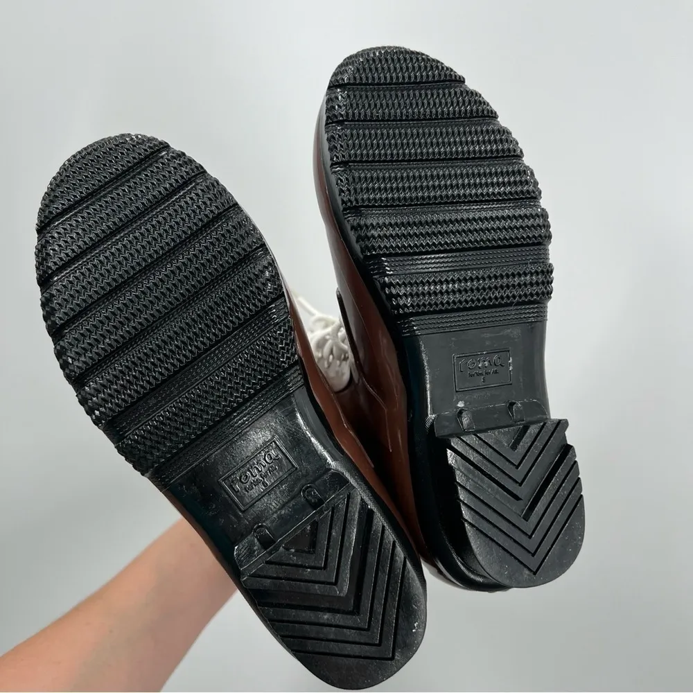 Roma NEW Lace Up Rubber Rain Boots - Image 10