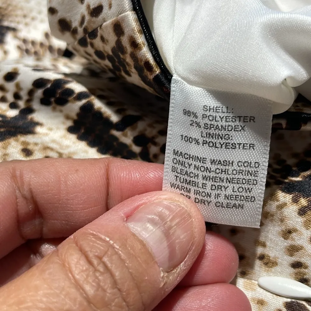 WHBM PAISLEY SNAKE-PRINT PENCIL SKIRT (Sz- 2) - Image 11