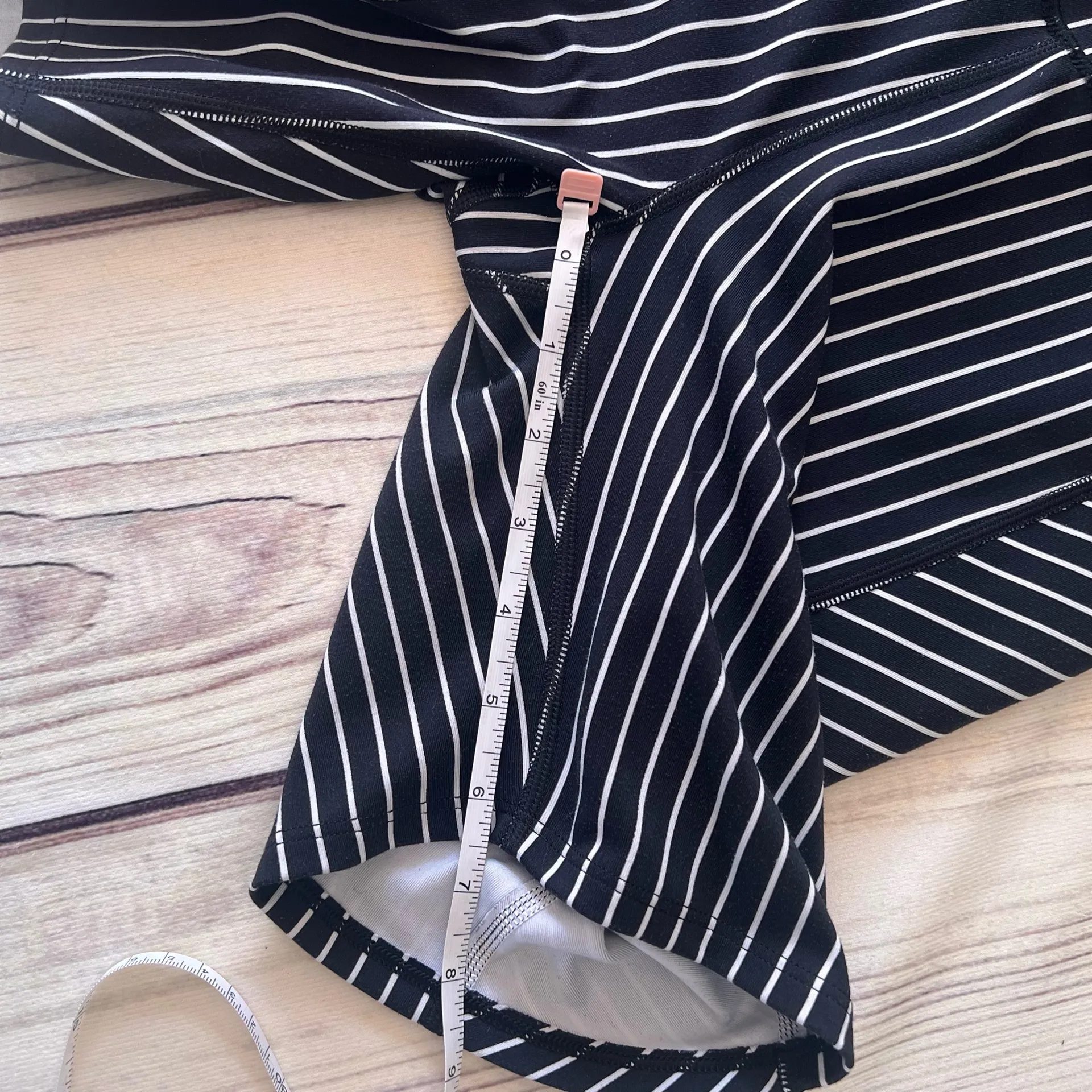 Victorias Secret On Point Flow Black & White Striped Athletic Bike Shorts - Image 9