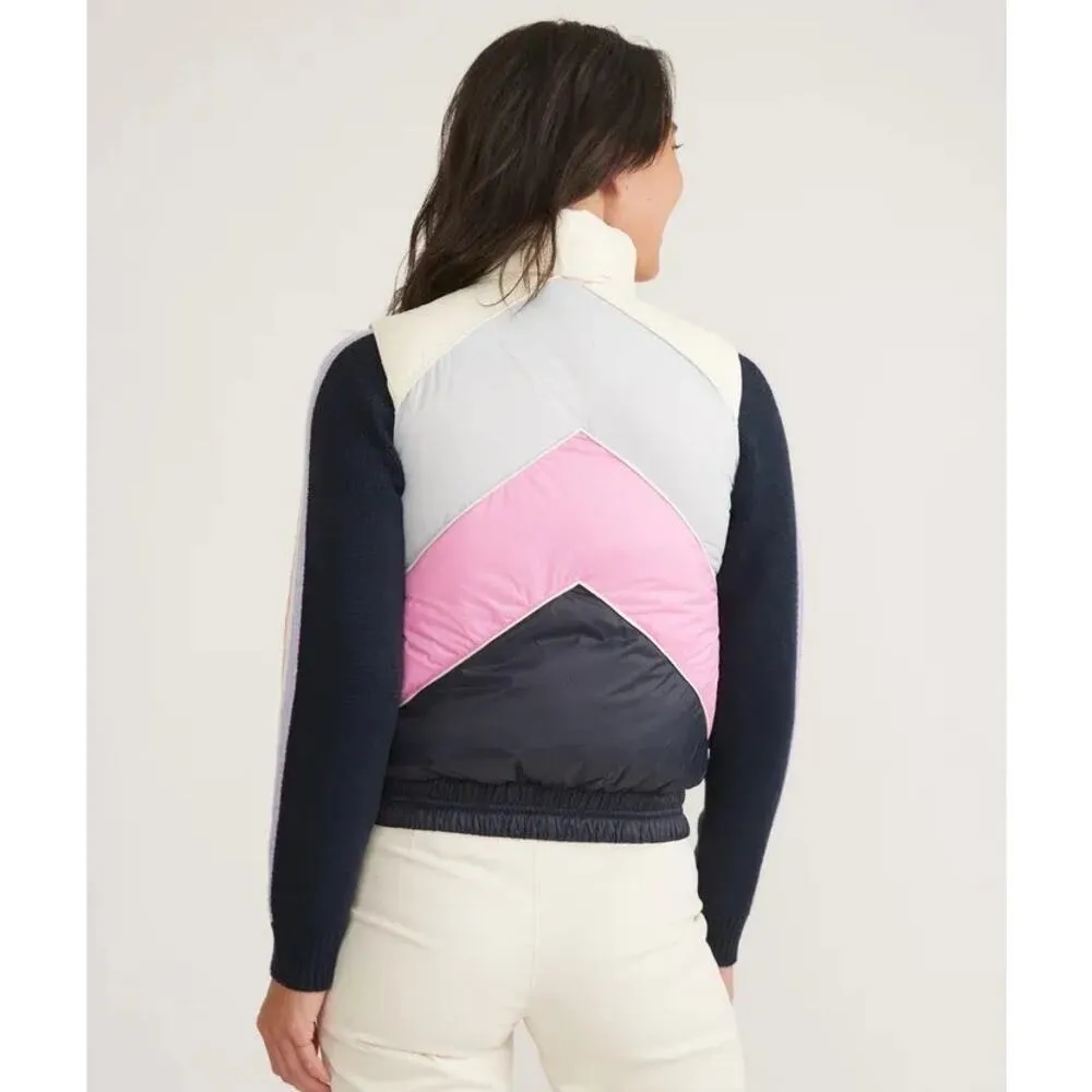 Marine Layer Antuco Archive reversible puffer vest colorblock water resistant M - Image 12