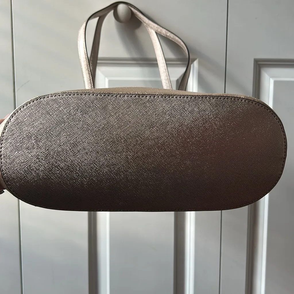 Kate Spade Joeley Glitter Tote Bag Large Rose Gold - Image 3