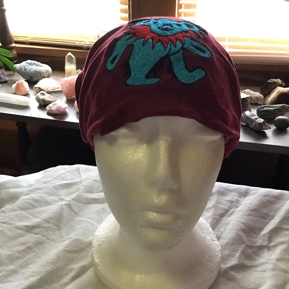 Grateful Dead Embroidered Dancing Bear Head Scarf - Image 5
