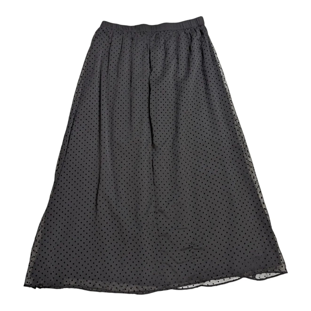 Old Navy Black Swiss Dot Midi Skirt Size Large - Image 2