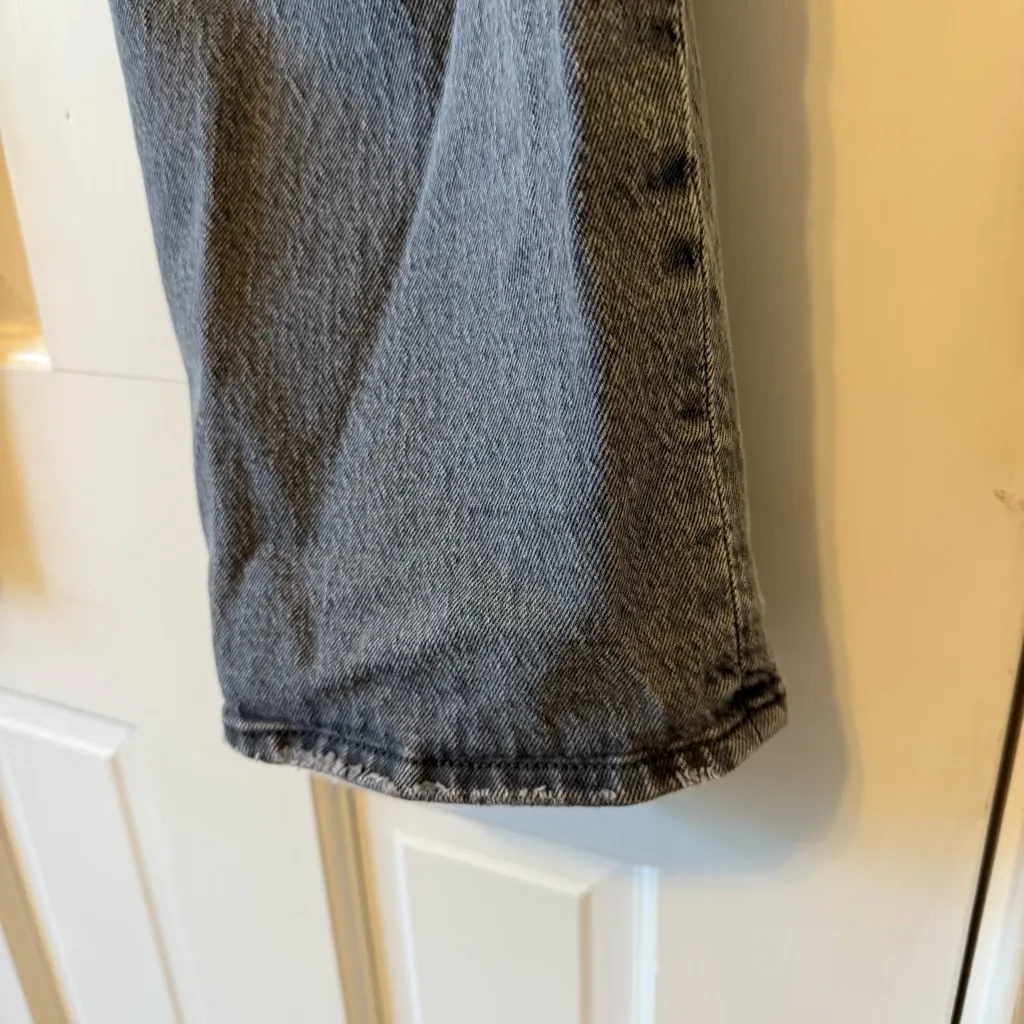 Grey 90s Straight Ultra High Rise Jeans Size 31 or 12 Short - Image 8
