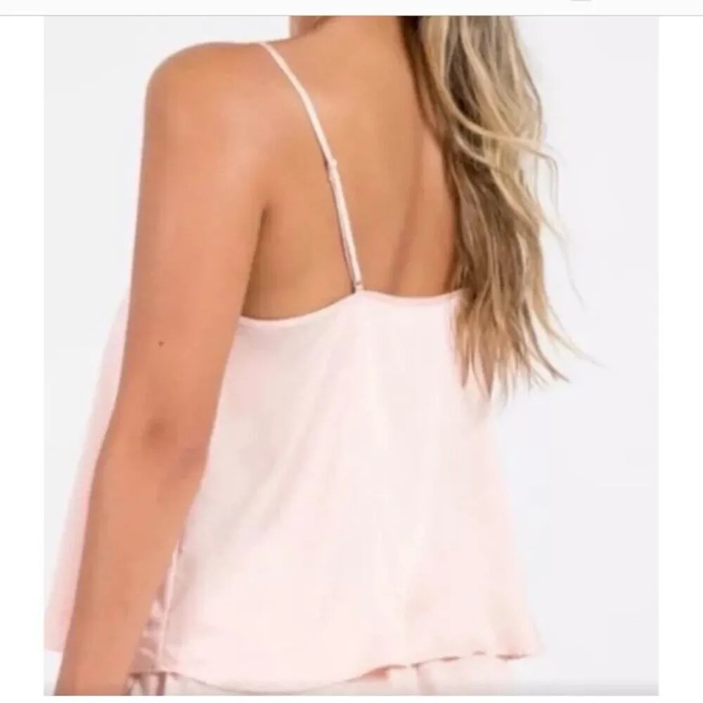 Ettitude Sateen Cami In Cloud Pink Organic Bamboo Layering Lounge Size L NEW Size L - Image 3