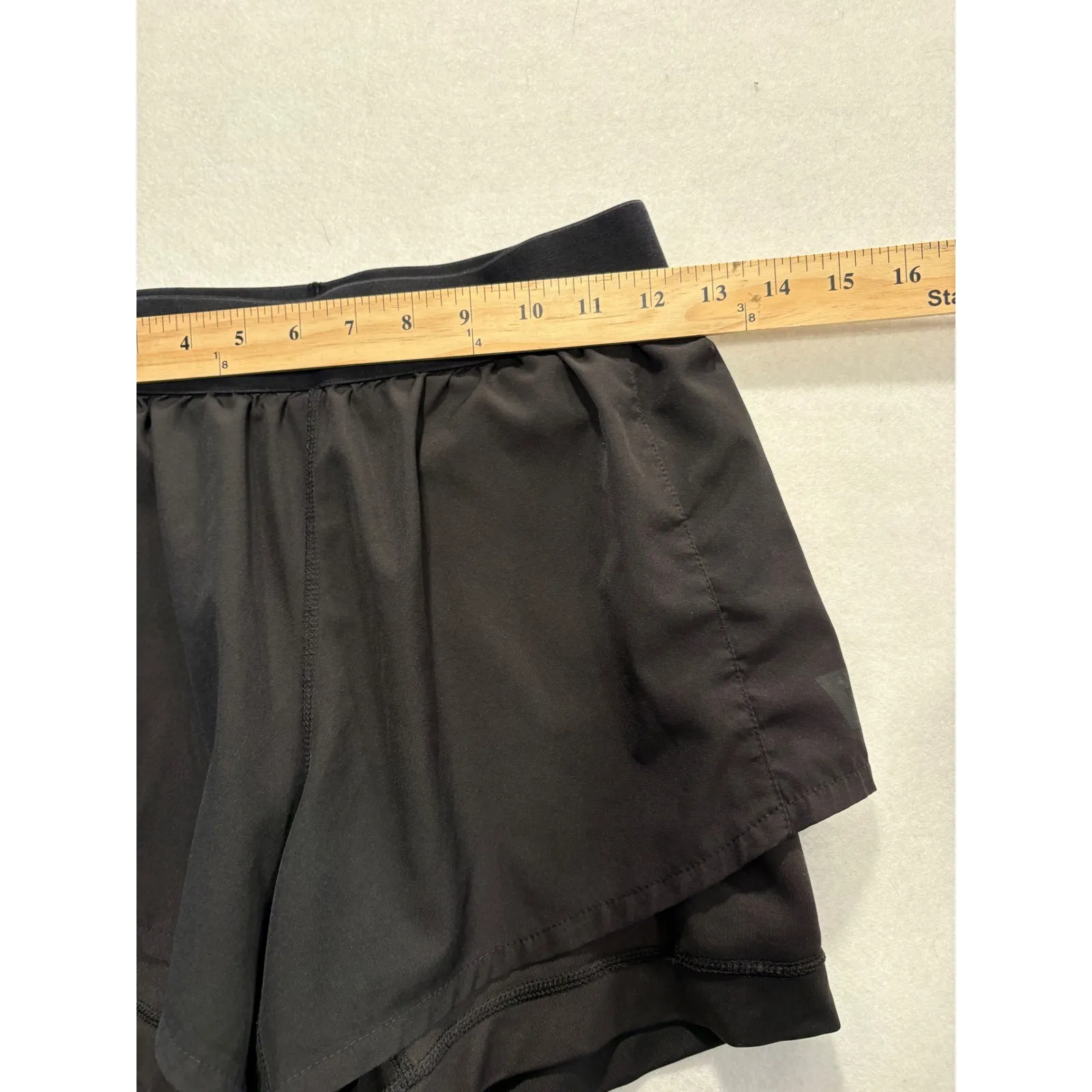 WOLACO Black Athletic Shorts Women's Size S Double Layer Running Gym Workout - Image 3