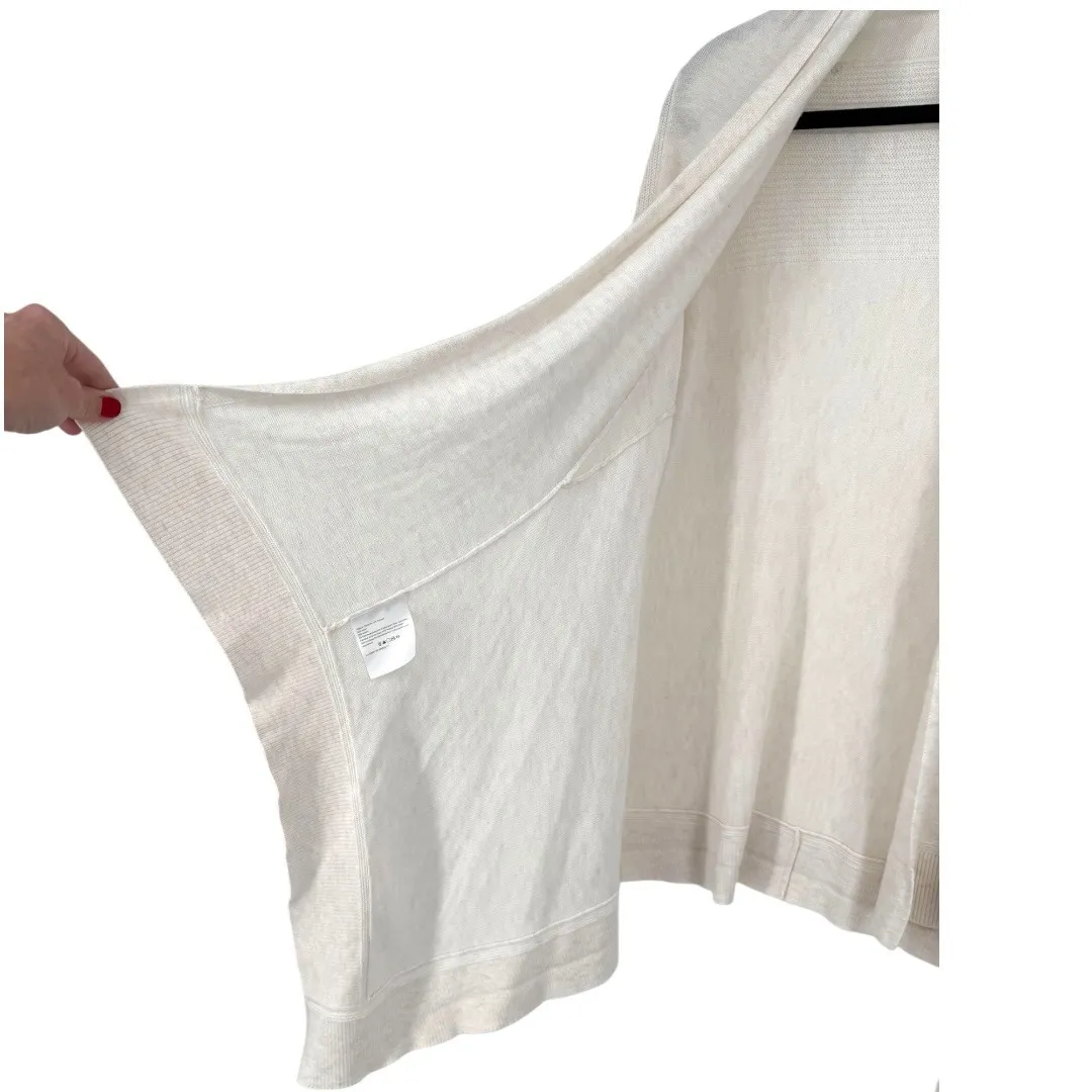 Lululemon Women's Cashlu Knit Wrap Cardigan Sweater Cream Sz XS/S Cashmere Blend - Image 9