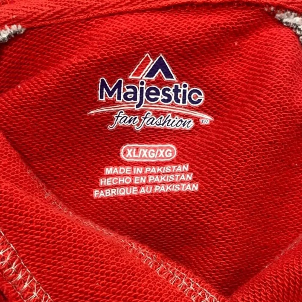 Majestic Tampa Bay Bucs Graphic Distressed Hoodie women sz XL - Image 6