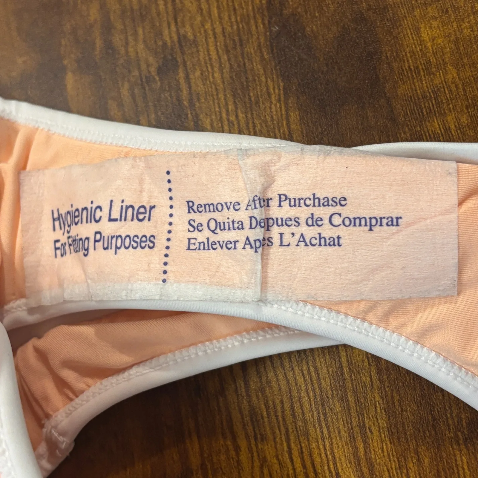 Fabletics Valentina Bikini Bottom Perforated White Peach Rose Gold Dot‎ XS - Image 5