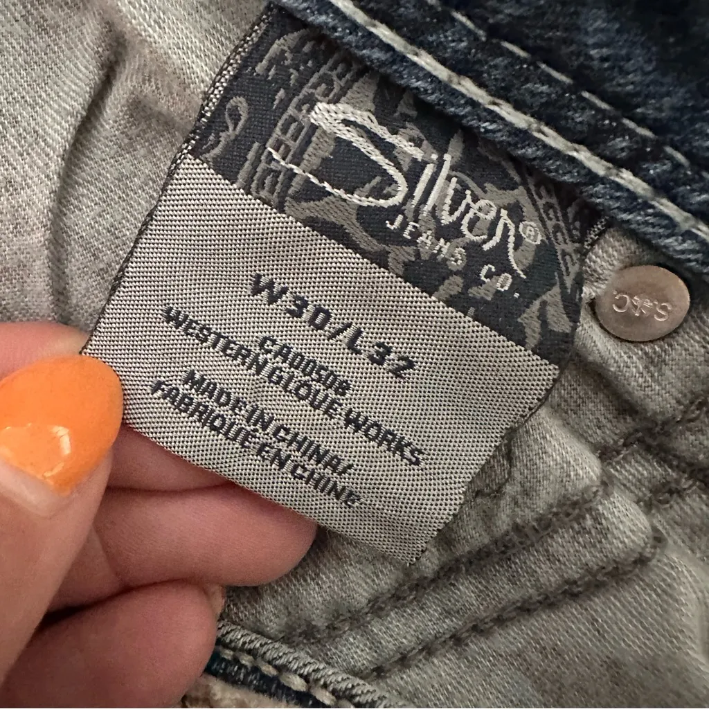 Vintage Y2K Silver Denim “Suki” Low Rise Flare Jeans - Image 6