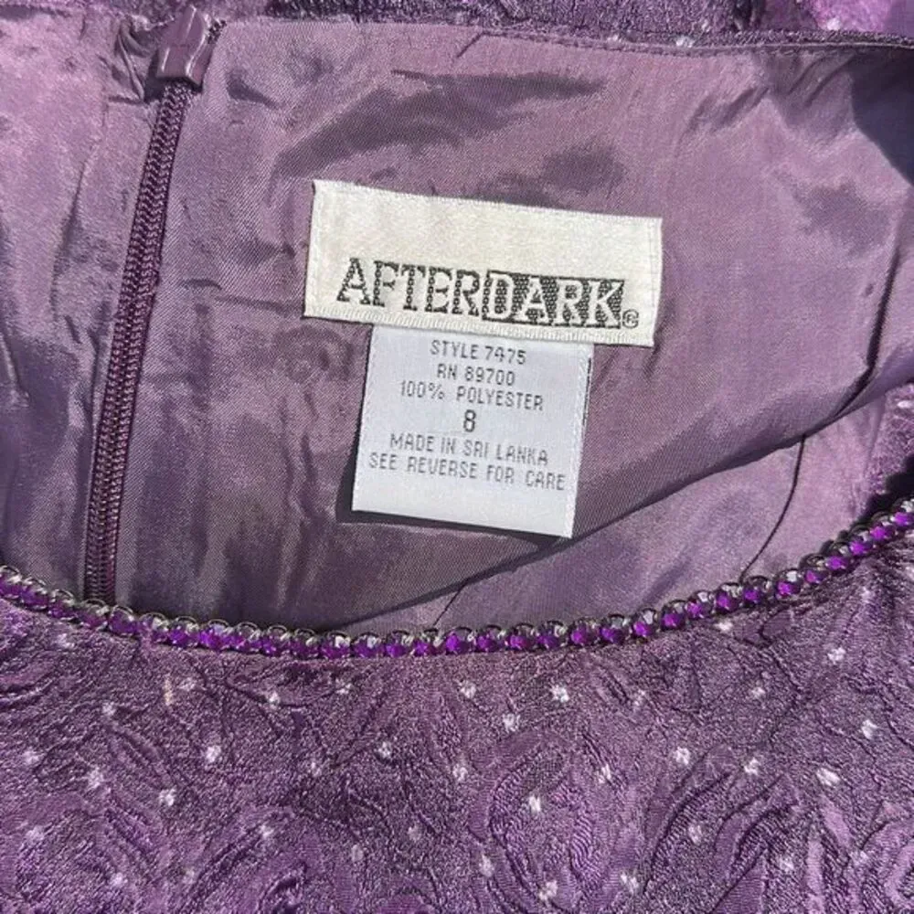 Afterdark Violet Mother‎ Of The Bride Dress Size 8 Purple - Image 3