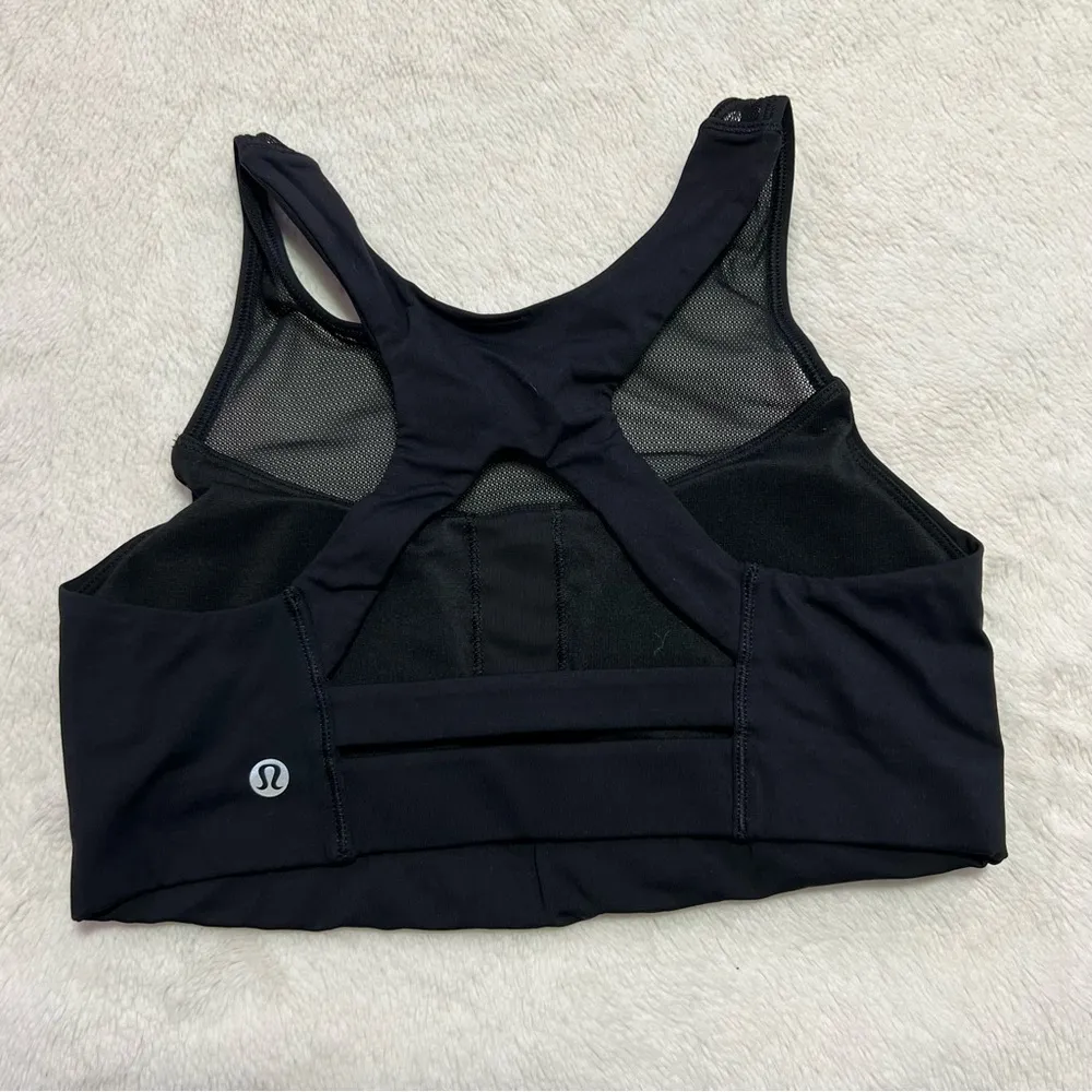 Black high neck Lululemon sports bra - Image 2
