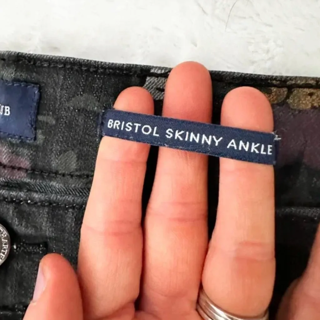 Charter Club Bristol Skinny Jeans 6 Ankle Floral Print Neutral Fall Trendy Cozy - Image 4