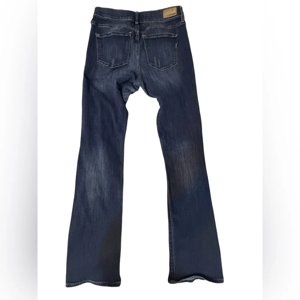 Express Blue Flare Wide Leg Jeans with Gradient Wash - Image 2