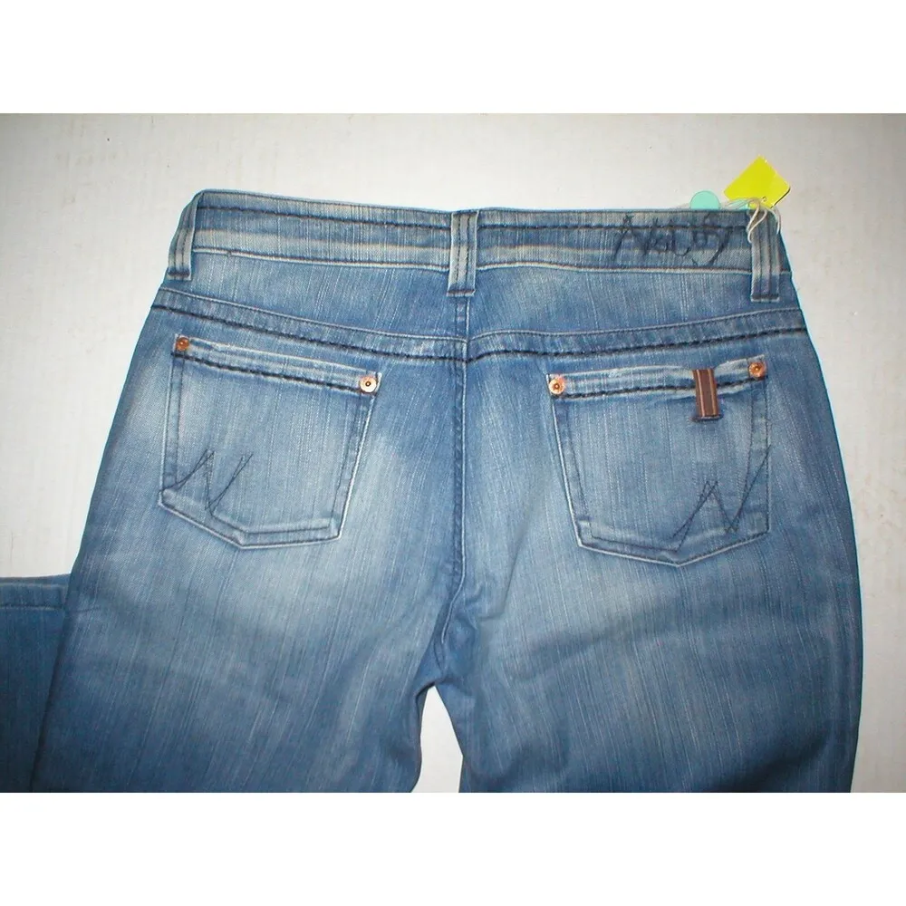 New NWT Womens Notify Designer Jeans Italy 30 Slim Straight Hellebora Tall Stret Blue - Image 4