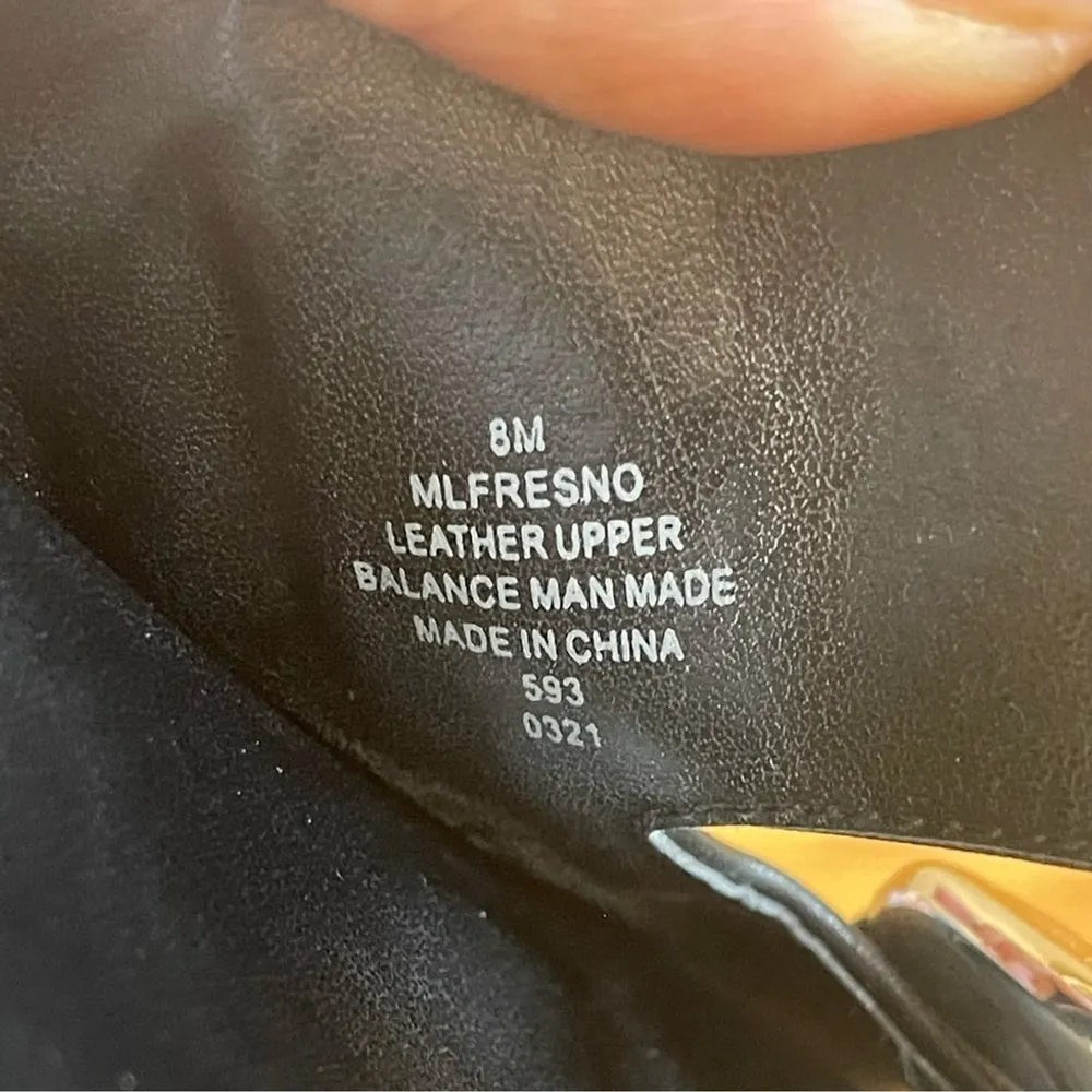 MARC FISHER Black Leather Fresno Slide Sandal Size 8M - Image 9