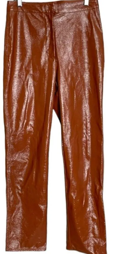 NWT Aritzia Wilfred Tempest High-rise Vinyl Pants in
Genuine Brown Women’s Sz 4 - Image 7