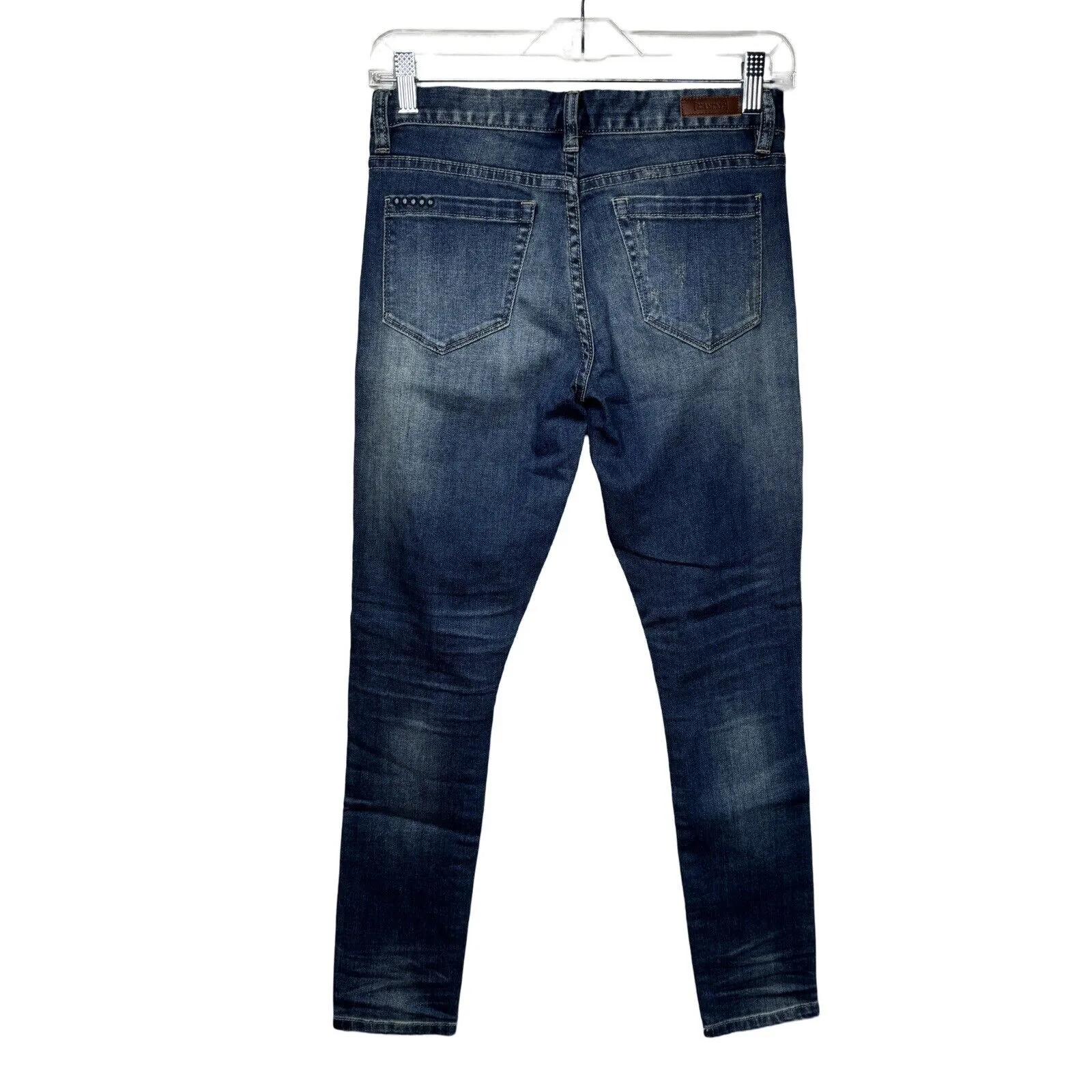 Blank NYC Jeans Women 2 26‎ Blue Skinny Low Rise Fading Whiskering Destroyed - Image 2