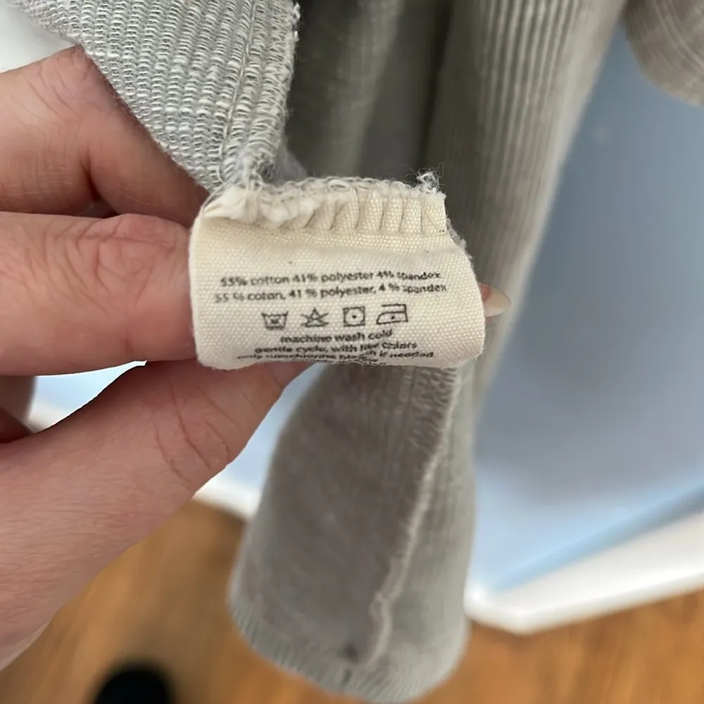 Donni. Anthropologie Long Ribbed Open Long Sleeve One Size Cardigan Gray - Image 4