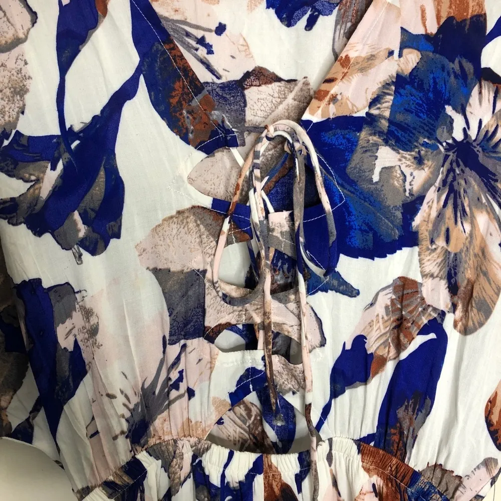 Lulu’s Loveliest of All Floral Lace-Up Maxi Dress - Image 5