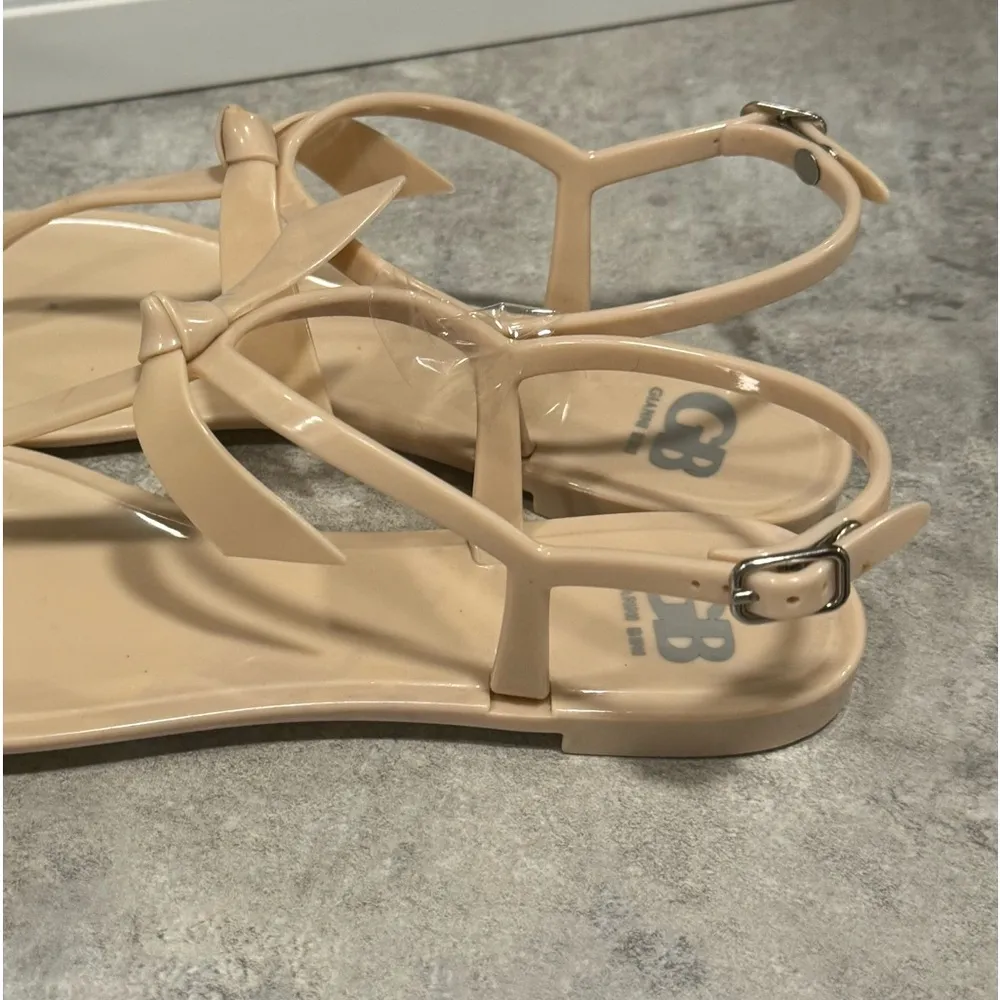 GB gianni bini ladies OBSESSED pastel cream jelly sandals size 8 - Image 4