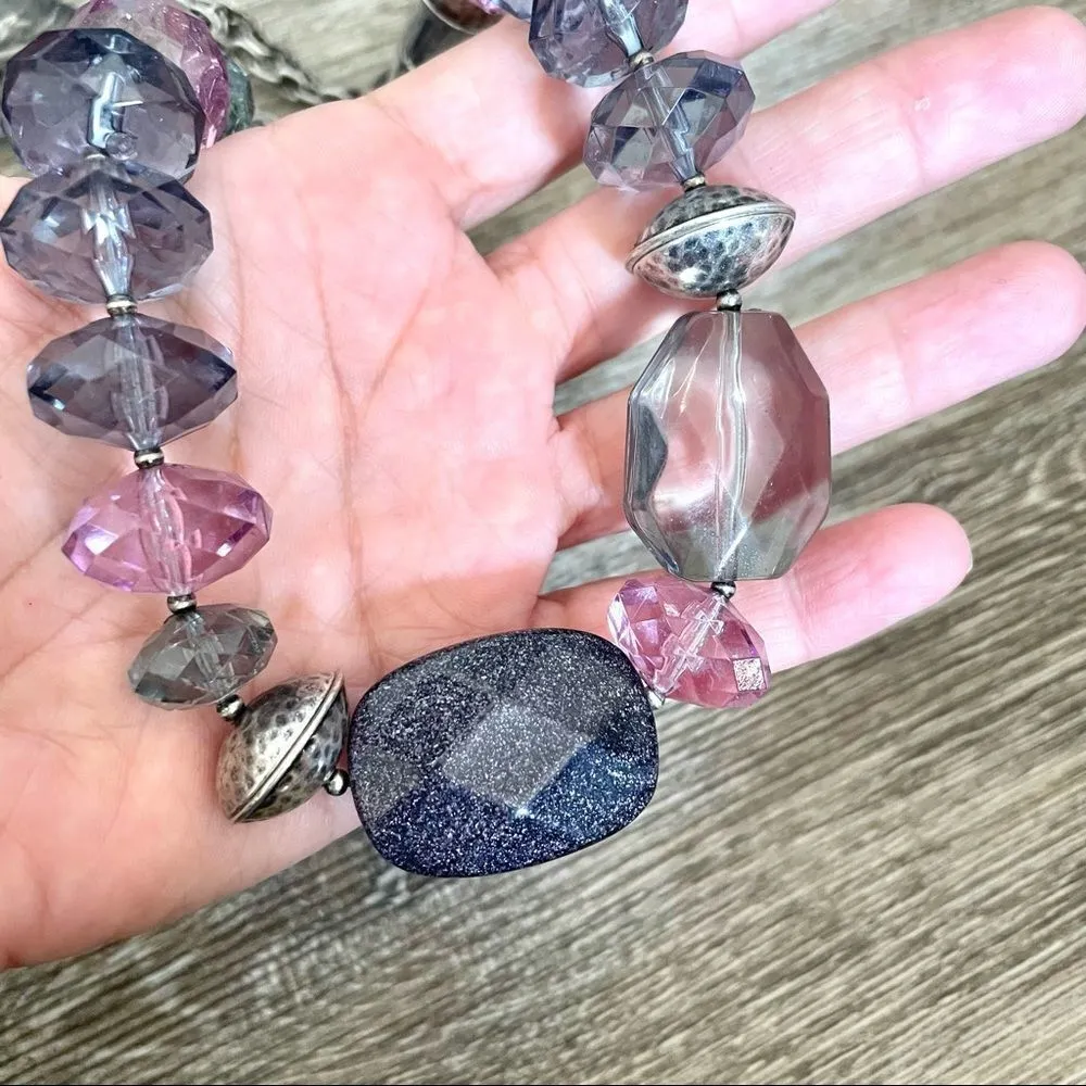 Jones New York Long purple beaded necklace - Image 6