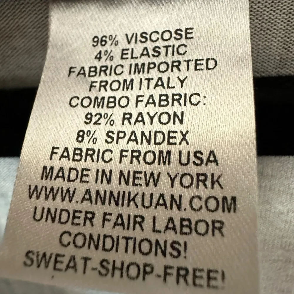 Anni Kuan The Ocean Jersey Dress Medium Abstract Art to Wear Draped Cowl Neck Blue - Image 13