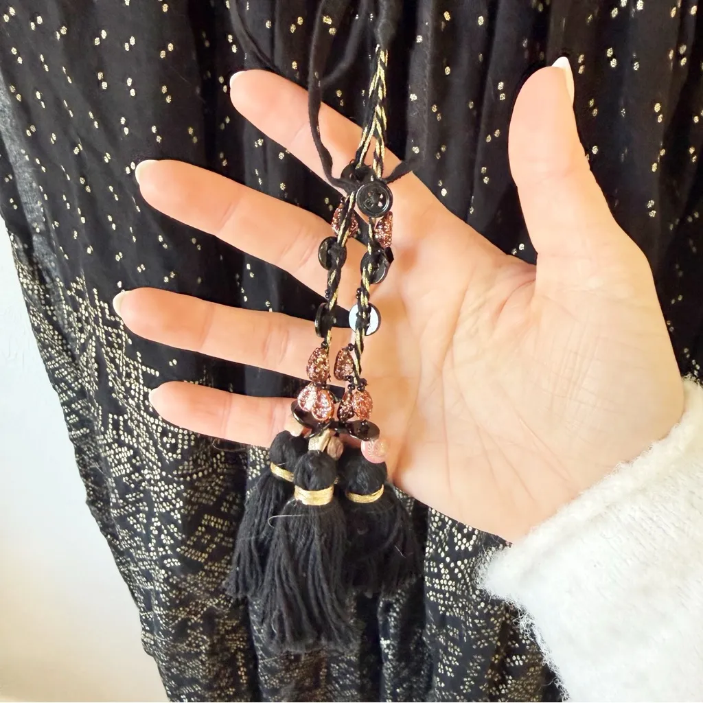 Mes Demoiselles Paris Byzantine Pleated Long Skirt Sz FR40 / US 8 Black - Image 3