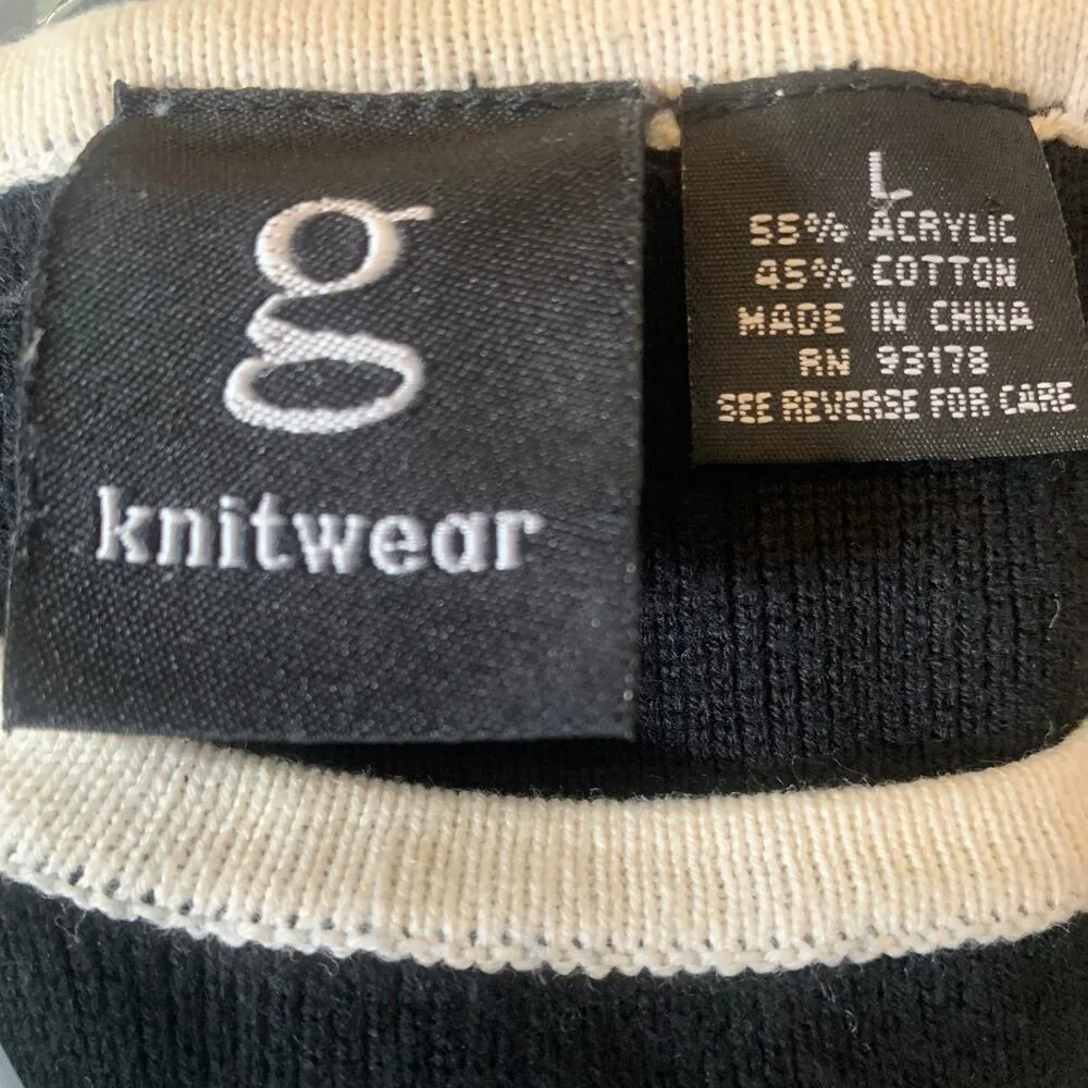 G Knitwear Women’s Black Blouse Size Large - Image 3