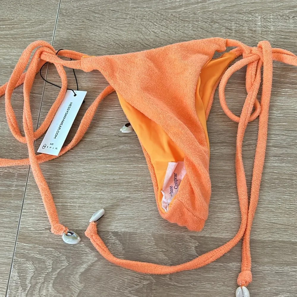 Nessy swimwear terry cloth bikini bottom Orange Size XS - Image 6