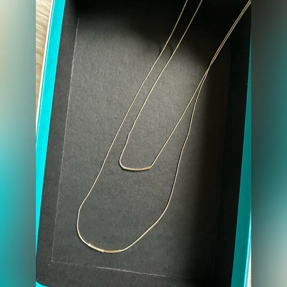 NWT long layered golden necklace - Image 2