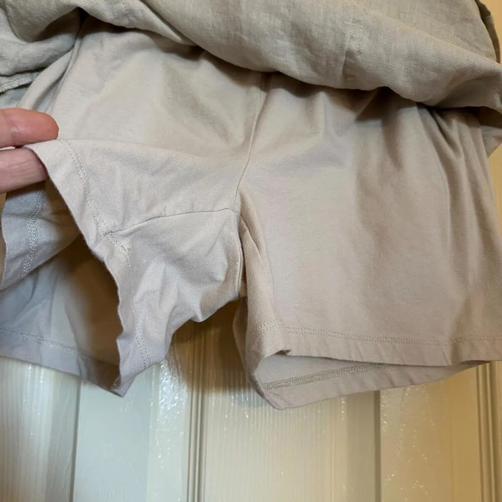 Company Ellen Tracy 100% Linen Skorts Beige Adjustable Waist Womens Small - Image 8