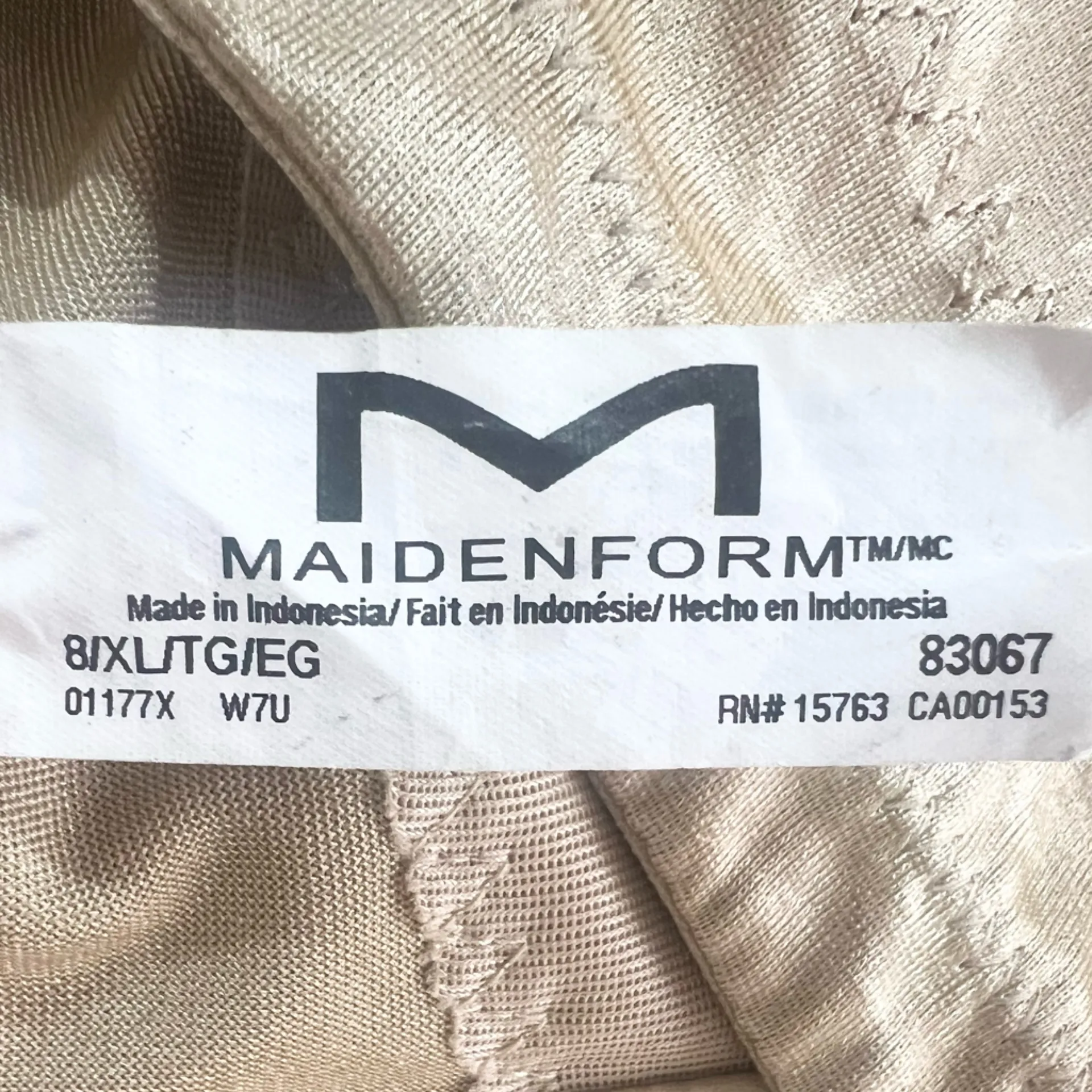 Maidenform Firm Control Shapewear Waist Cincher Corset Top Size XL Cream Floral - Image 8